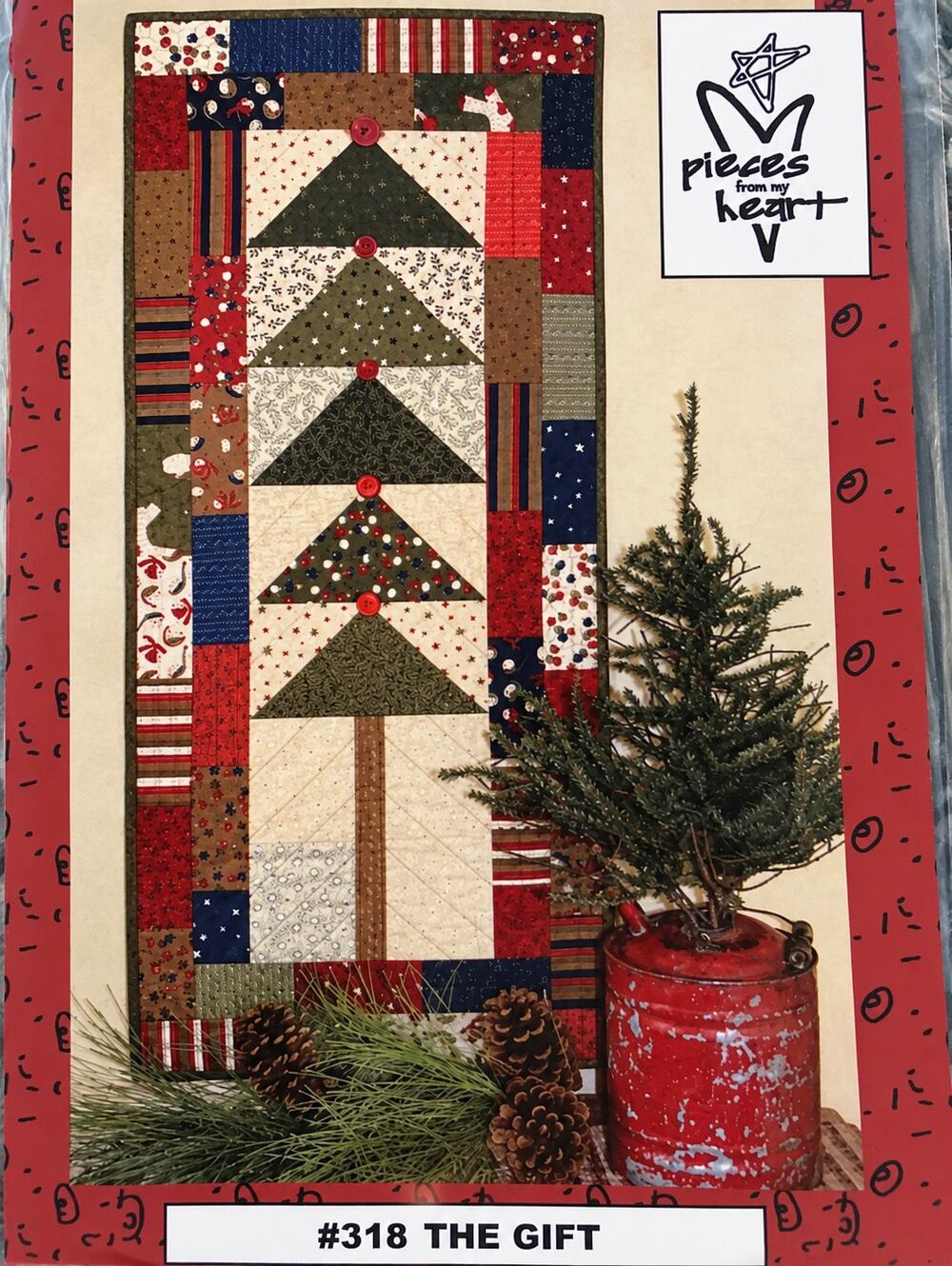 Pieces From My Heart THE TALLEST TREE Christmas Quilt Pattern 16”x37”